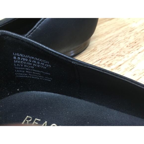 Kenneth Cole Lily Women's 8.5 Black Leather Bow Slip-On Pointed Toe Ballet Flats - Picture 7 of 7